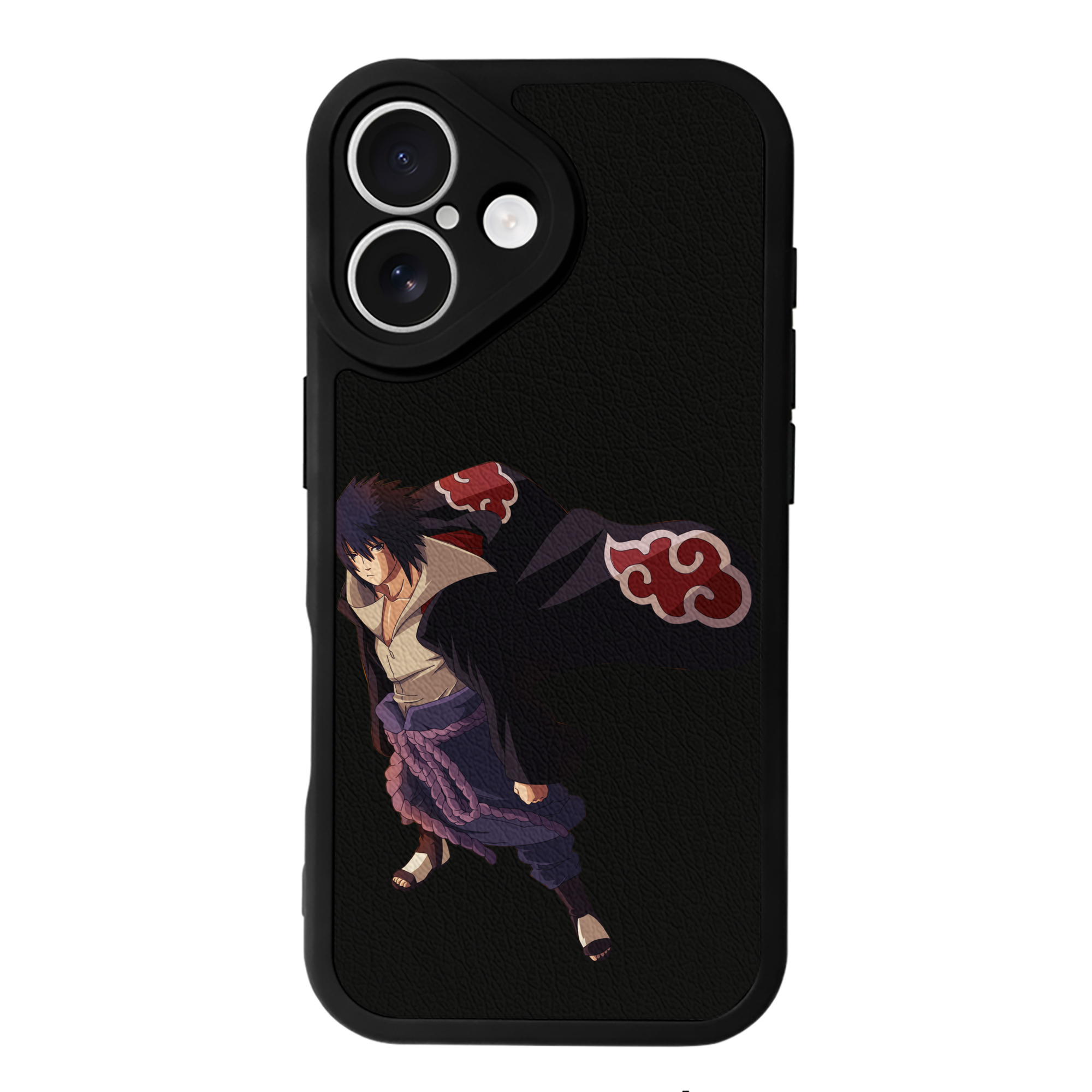 （画像用） NARUTO -ナルト- うちは サスケ Uchiha Sasuke 【iPhone 16シリーズ対応】シリコンスマホケース（レザー調） 材質：シリコン
